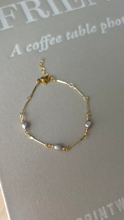 Bracelet Iris perle grise