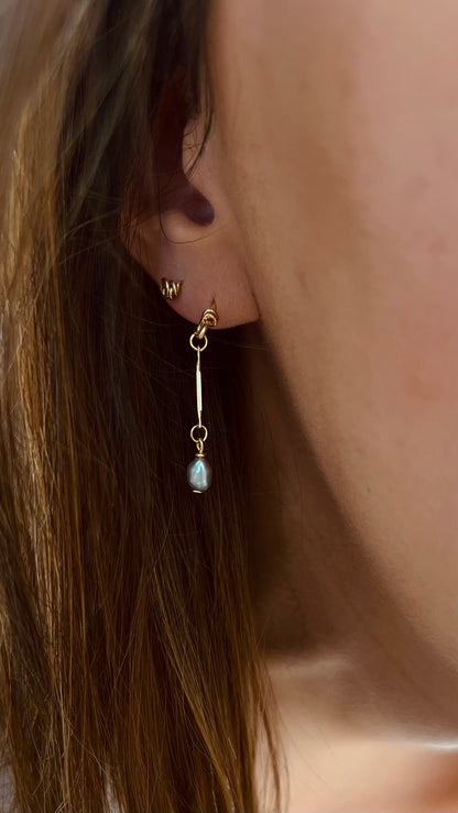 Boucles Iris perle grise